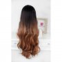 Дълга тъмнокестенява омбре перука на светли кичури Флоренс, снимка 2