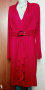 Еластична червена рокля от трико🍀❤L,XL,2XL❤🍀арт.4084, снимка 1 - Рокли - 36184320