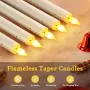 Комплект 10 LED свещи със сензор за здрач и вендузи, снимка 4