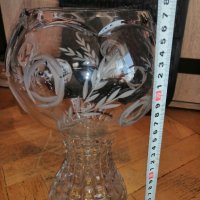 Стъклена ваза 28 см , снимка 8 - Вази - 40058628