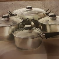 Нов комплект тенджери от 8 части, снимка 3 - Съдове за готвене - 44795377