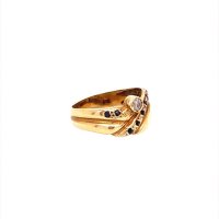Златен дамски пръстен 3,5гр. размер:55 14кр. проба:585 модел:18413-5, снимка 3 - Пръстени - 41919148