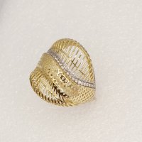 Златни дамски олекотени и обемисти пръстени, снимка 3 - Пръстени - 38938738