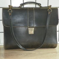 Старинна 60-те или 70-те БИЗНЕС чанта от естествена кожа ГЬОН, снимка 1 - Антикварни и старинни предмети - 41375702