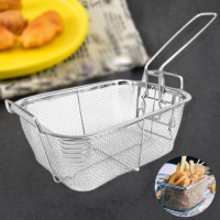 Многофункционална кошница за пържене от неръждаема стомана,  20х20х10см., снимка 1 - Прибори за хранене, готвене и сервиране - 44805188
