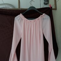 розова блуза с перли, снимка 2 - Ризи - 34710082