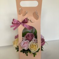 Кокетни чантички със сапунени рози, снимка 6 - Изкуствени цветя - 42064121
