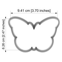 Пластмасов резец с акрилна щампа - пеперуда, снимка 2 - Други - 41477004