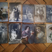 Стари картички от 1910-38година, изпращани по пощи, имат и печати, снимка 7 - Антикварни и старинни предмети - 30360159