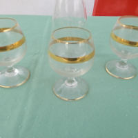 Българско стъкло,чаши шише, снимка 6 - Чаши - 36302540