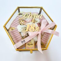 Стъклена бонбониера за сватба, кръщене, юбилей, рожден ден, снимка 1 - Други - 41466572