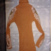 Дамско поло с дантела  и ламе , снимка 5 - Блузи с дълъг ръкав и пуловери - 34520379