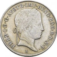 Монета Австрия 20 Кройцера 1848-А  Фердинанд I, снимка 2 - Нумизматика и бонистика - 39688296
