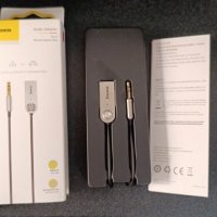 НОВ Baseus AUX Bluetooth адаптер Dongle Cable Handfree, снимка 1 - Аксесоари и консумативи - 41710406