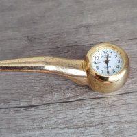 Миниатюрен кварцов часовник " LE TEMPS"-лула, снимка 2 - Антикварни и старинни предмети - 41922187
