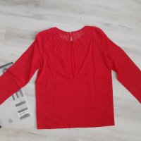 Нова червена блуза S/EU36, снимка 6 - Блузи с дълъг ръкав и пуловери - 44166740
