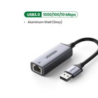  Мрежови адаптер UGREEN USB 3.0 Gigabit LAN Ethernet, 1000Mbps, снимка 1 - Мрежови адаптери - 41871329