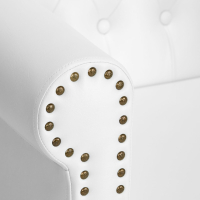 Фризьорски стол Gabbiano Berlin - бяло с златиста основа, снимка 5 - Фризьорски столове - 44761515