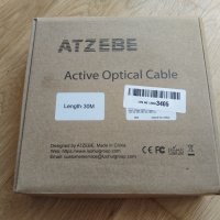 ATZEBE оптичен Hdmi кабел HDMI to HDMI fiber optic 30M нов, снимка 11 - Стойки, 3D очила, аксесоари - 41948590