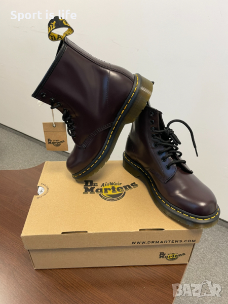 Dr. Martens Кубинки 1460 Burgundy Smooth, 38 EU, снимка 1