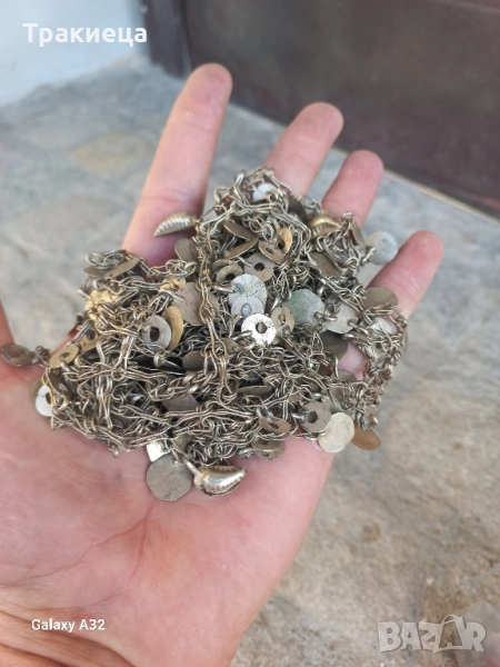СТАР ЖЕНСКИ СРЕБЪРЕН НАКИТ ЗАБОДКА ТРЕПКА КОСИЧНИК НОСИЯ, снимка 1