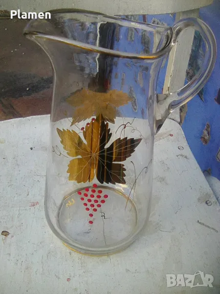 Стъклена кана за вино, снимка 1