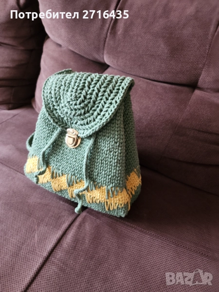 НОВА !Ръчно плетена раница., снимка 1