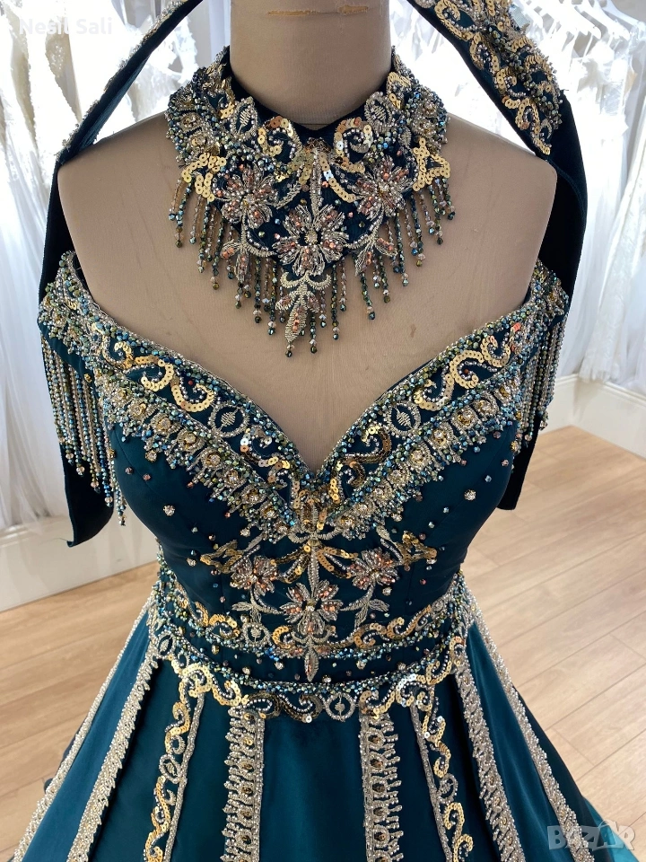 Кафтан за къна зелен цвят, снимка 1