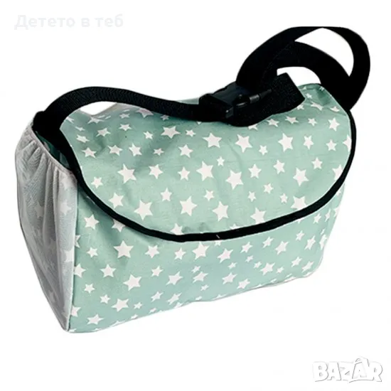 Чанта за бебешка количка мента звезди, снимка 1