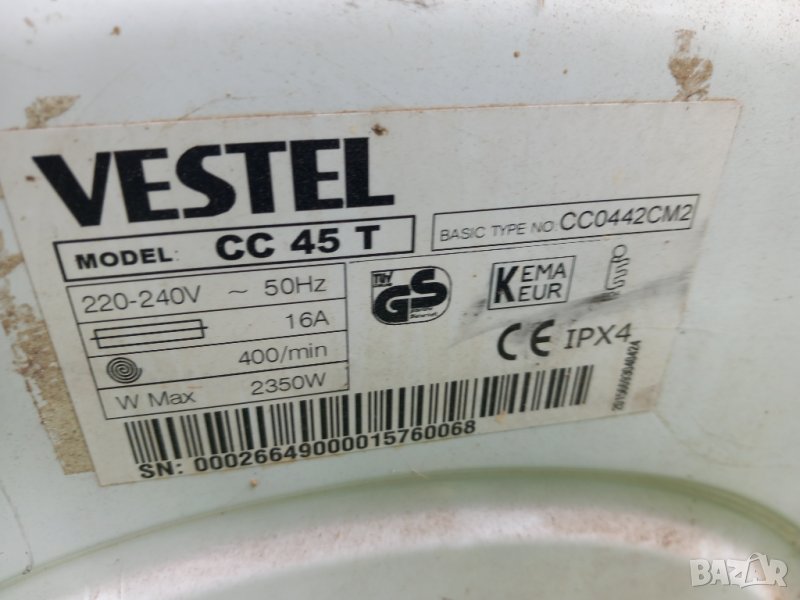 Продавам на части пералня Vestel CC 45 T, снимка 1