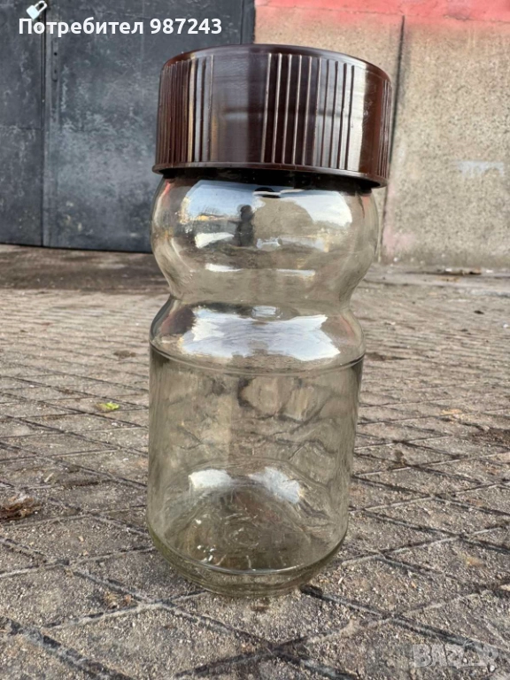 Нови стъклени буркани с пластмасова капачка | Едро и дребно 350мл., снимка 1