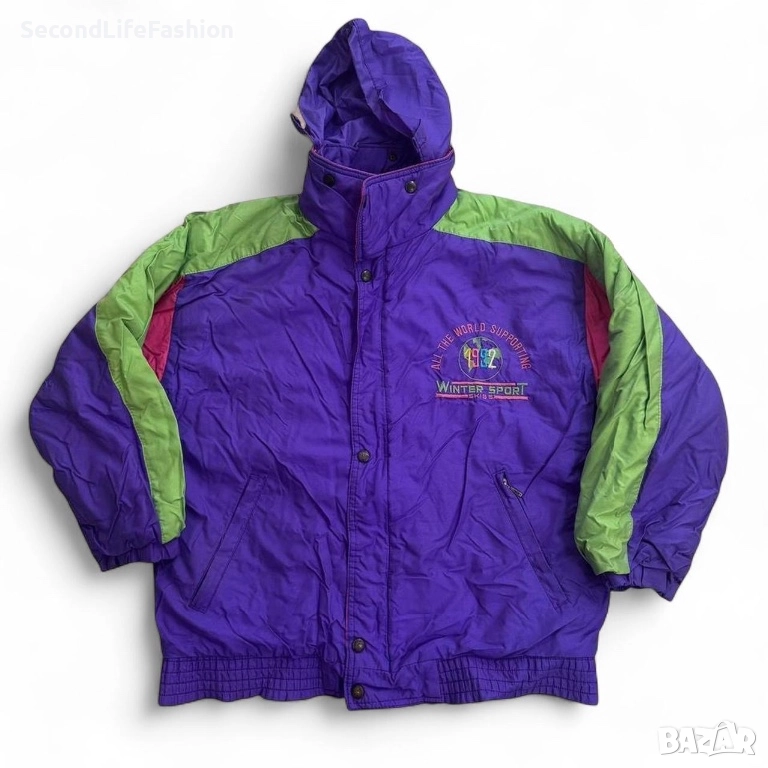 Ски яке Skiss дамско винтидж лилаво размер M ретро ​​90-те., снимка 1
