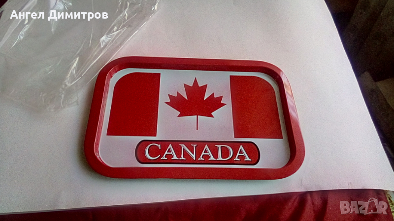 Страхотен метален поднос Канада нов, снимка 1