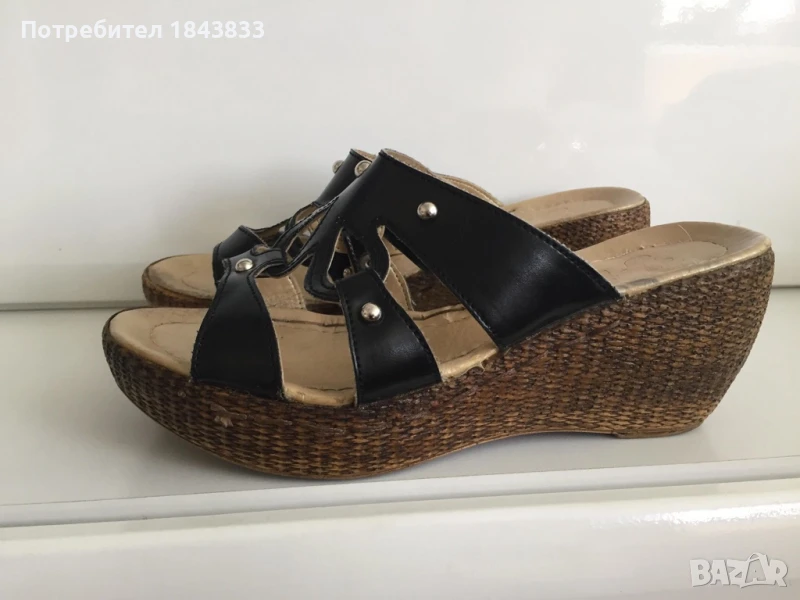 Дамски сандали чехли на платформа, снимка 1