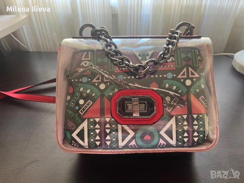 ✨ Модерна дамска чанта с несесер – свеж дизайн и отлично състояние!, снимка 1