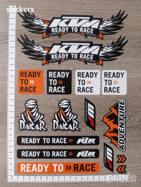 Стикери КТМ KTM Stickers 16 бр. Ready to race Dakar, снимка 1