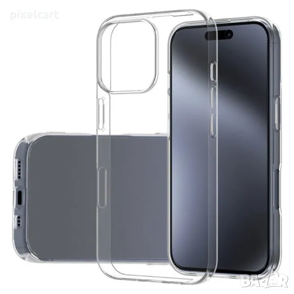 Силиконов калъф за iPhone 16 Pro Max, 0.5 mm, Прозрачен, снимка 1