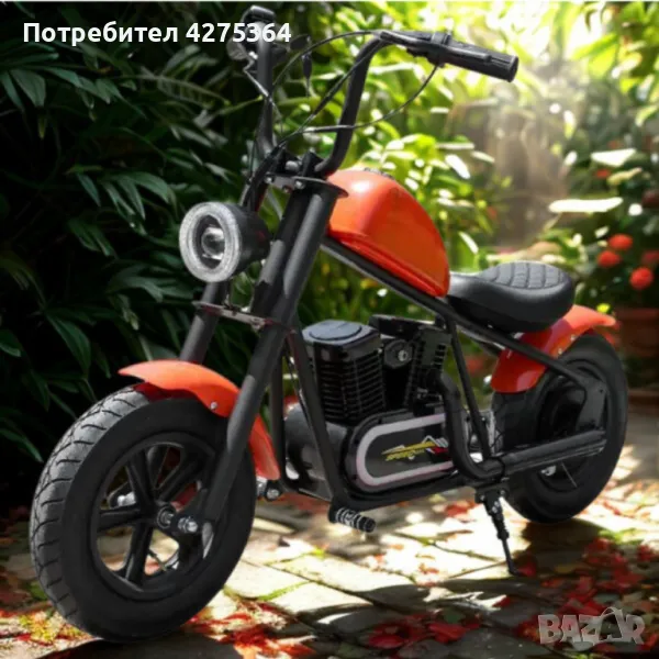 Електрически детски мотоциклет – Ретро стил и модерна технология, снимка 1