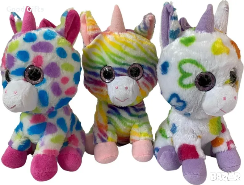 3 броя Плюшена играчка еднорог, снимка 1