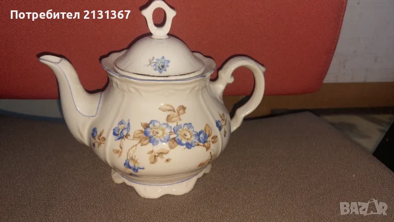 чайник, барок, бароков, изида, синя роза, снимка 1