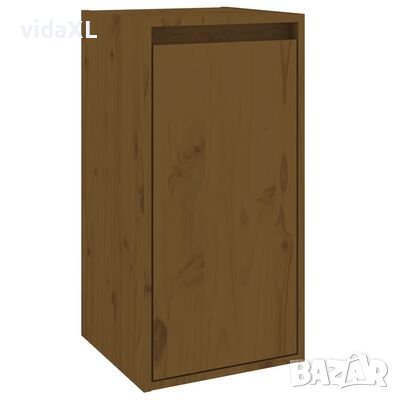 vidaXL Стенен шкаф, меденокафяв, 30x30x60 см, борово дърво масив(SKU:813491, снимка 1