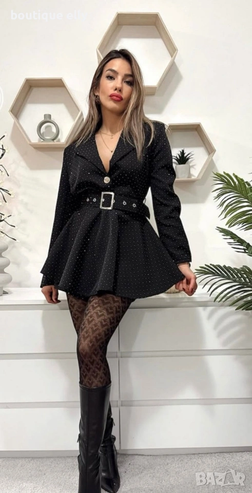 дамски гащеризон в черно и червено, снимка 1