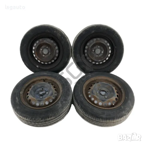 Стоманени джанти 4x100 с гуми R14 Honda Jazz 2002-2008 ID:143432, снимка 1