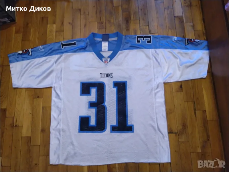 Тенеси Титанс НФЛ на Щатите тениска маркова на Рийбок  №31 Кортланд Финеган размер Л, снимка 1
