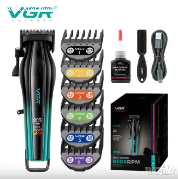 Професионална машинка за подстригване VGR V-273, снимка 1
