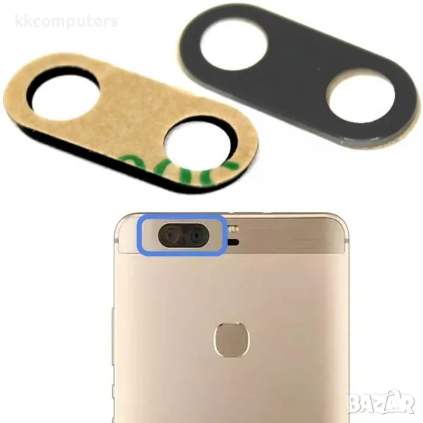 Стъкло камера за Huawei Honor V8 / Черен / Баркод : 562491, снимка 1