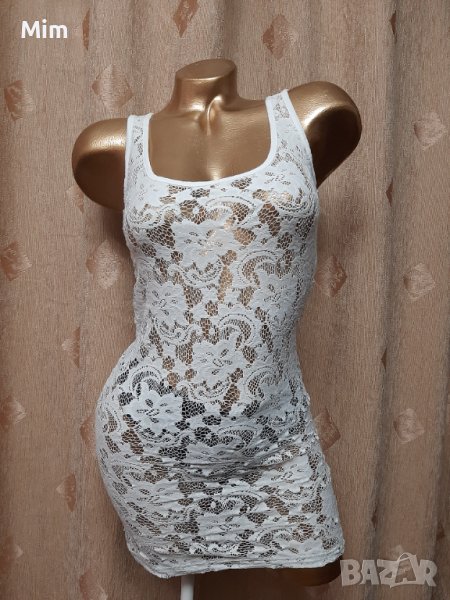 Vila XS/S Бяла дантелена рокля за елегантна дама , снимка 1