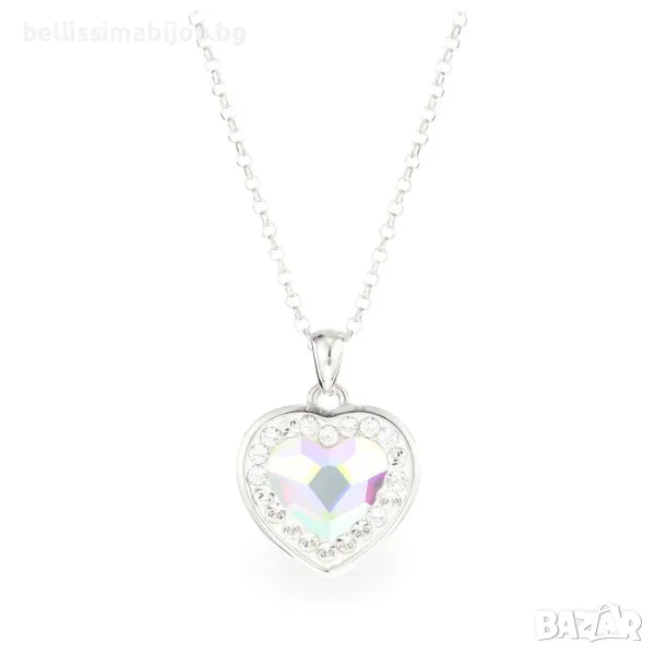 Сребърно Дамско Колие с Кристали Сваровски/Swarovski, снимка 1