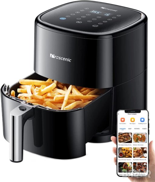 Фритюрник с горещ въздух Air Fryer Proscenic T22, 5л., Smart - НОВО, снимка 1