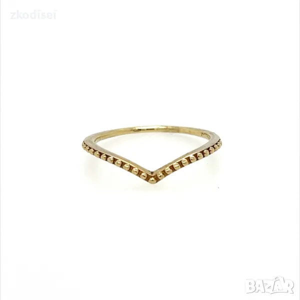 Златен дамски пръстен 1,43гр. размер:56 14кр. проба:585 модел:26719-5, снимка 1